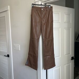 The KRIPT brown faux leather pants!!
